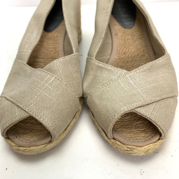 Ralph Lauren CECILIA Linen Espadrille Wedges sz 9 - Picture 6 of 16